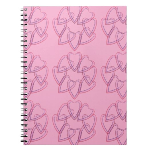 Carnet Pretty heart circle pattern (Devant)