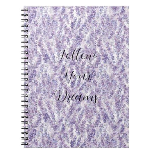 Carnet Pretty Lavender Flowers (Devant)