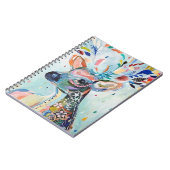 Carnet Pretty Modern Deer Art Flower Antlers (Côté gauche)