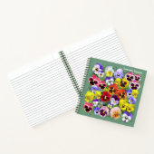 Carnet Pretty Pansy Collage Nom personnalisé (Intérieur)