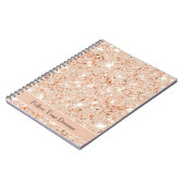 Carnet Pretty Peach Glitter Dreams (Côté gauche)
