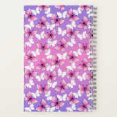 Carnet Pretty Pink and White Butterfly Spiral Notebook (Verso)