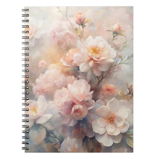 Carnet Pretty Pink and White Flowers  (Devant)