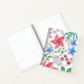 Carnet Pretty Pink Blue Floral Sketch Retour à l'école (Intérieur)