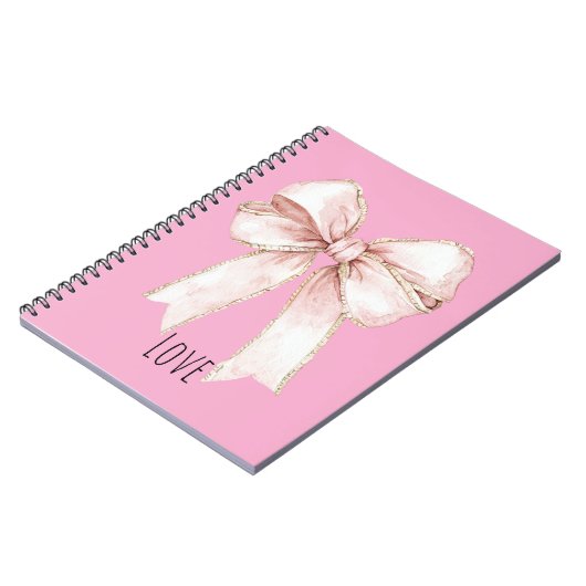 Carnet Pretty Pink Bow (Côté gauche)