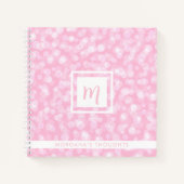 Carnet Pretty Pink Bubbles Monogram Square (Devant)