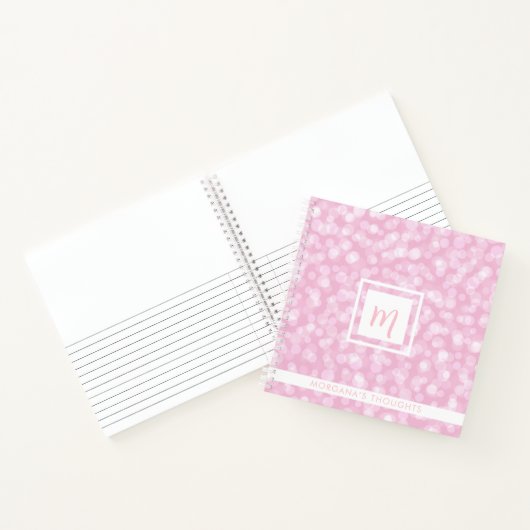 Carnet Pretty Pink Bubbles Monogram Square (Intérieur)