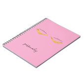 Carnet Pretty Pink Gold Glam Eyelashes (Côté gauche)