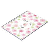 Carnet Pretty Pink Mint Ranunculus Quote (Côté gauche)