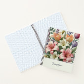 Carnet Pretty Pink Orange Watercolor Floral (Intérieur)