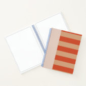 Carnet Pretty Rust and Orange stripes pattern  (Intérieur)