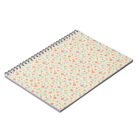 Carnet Pretty Spring Floral Pattern (Côté gauche)