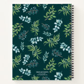 Carnet Pretty Watercolor Floral Garden Personalized  (Dos)