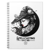 Carnet Pretty Witch & Black Cat Wiccan Wicca Spellcasting (Devant)