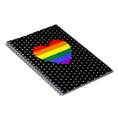 Carnet Pride LGBT Coeur arc-en-ciel (Côté Droit)