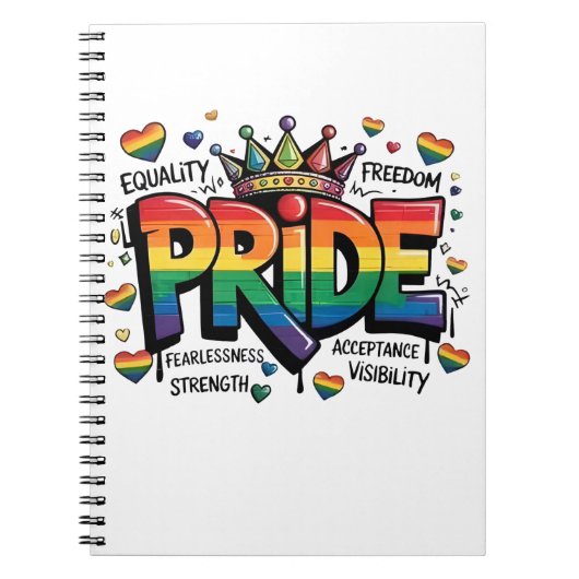 Carnet Pride LGBTQ Acceptance LGBT 4th of July Flag USA (Devant)
