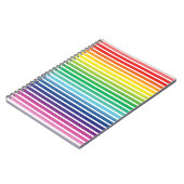 Carnet Pride lgbtq lgbt arc-en-ciel blanc rayures motif (Côté gauche)