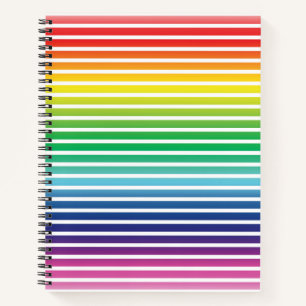 Carnet Pride lgbtq lgbt arc-en-ciel blanc rayures motif