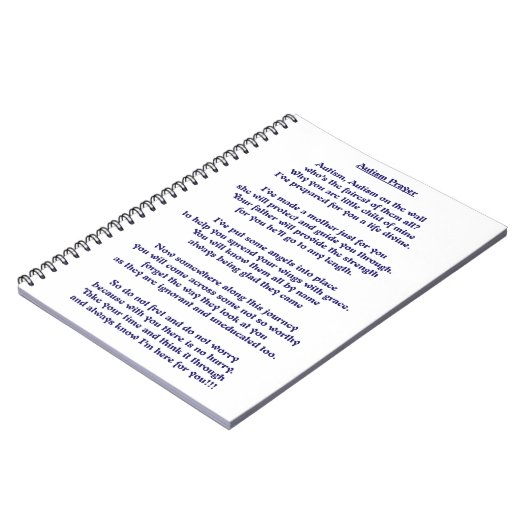 Carnet Prière d'autisme (Côté gauche)