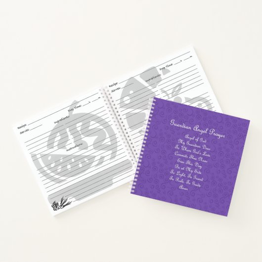 Carnet Prière de l'ange gardien Violet (Intérieur)