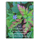 Carnet Prière de sérénité Bois Plantes Floral (Devant)