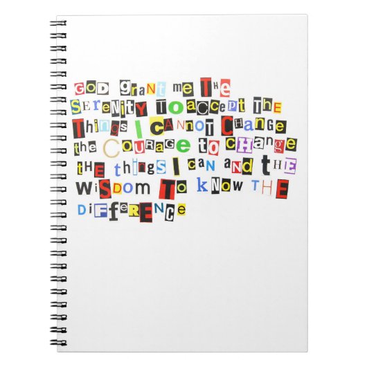 Carnet Prière de sérénité de note de rançon (Devant)
