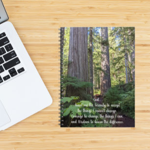 Carnet Prière de sérénité Forêt verte