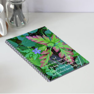 Carnet Prière de sérénité plantes de bois floral