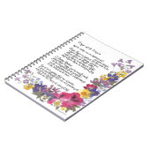 Carnet Prière de St Francis (Côté gauche)