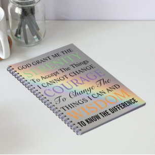 Carnet Prière d'Inspiration Sérénité Arc-en-ciel Coloré