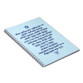 Carnet Prière du voyageur en hébreu Texte bleu élégant (Côté Droit)