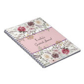 Carnet Prière florale rose joyeuse, louange et gratitude (Côté Droit)