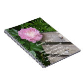 Carnet Prière Sérénité Pink Peony Fleuve Floral (Côté Droit)