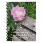 Carnet Prière Sérénité Pink Peony Fleuve Floral (Devant)