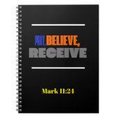 Carnet Priez, Croyez, Recevez, Citation Inspirationnelle  (Devant)