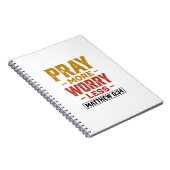 Carnet Priez Plus Inquiétez Moins Matthew 6_34 Conception (Côté Droit)
