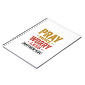 Carnet Priez Plus Inquiétez Moins Matthew 6_34 Conception (Côté gauche)