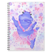 Carnet Prima Ballerina Hippo - Ajouter Votre Texte / Nom (Devant)