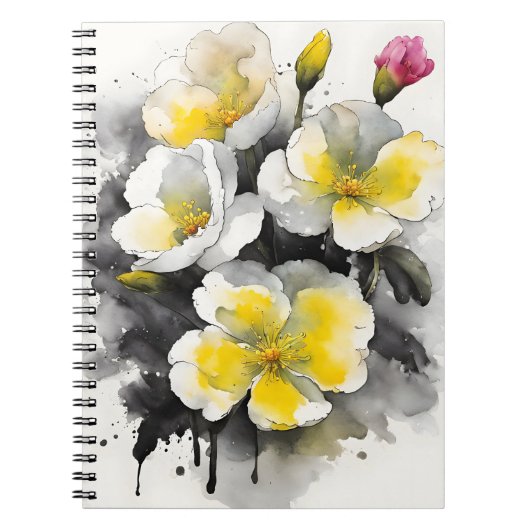 Carnet Primevère - Fleurs à l'aquarelle (Devant)
