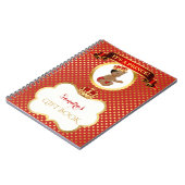 Carnet Prince Royal Red Gold Gift d'Afro-américain (Côté gauche)