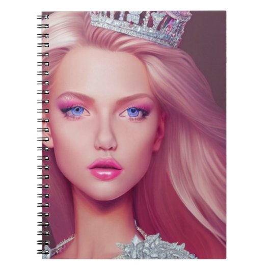Carnet princesse adolescente Rose (Devant)