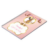Carnet Princesse Bébé Fille Grand Nœud Rose Or Cadeau Inv (Côté gauche)