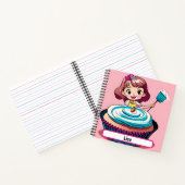 Carnet Princesse Cupcake Rose, Avec Nametag Personnalisab (Intérieur)