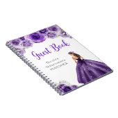Carnet Princesse dans le violet foncé Quinceanera Guest B (Côté Droit)