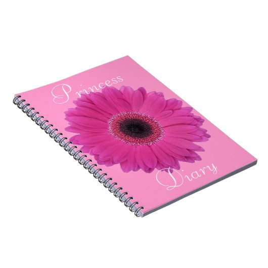 Carnet Princesse Diary Notebook de fleur de Fuschia (Côté Droit)