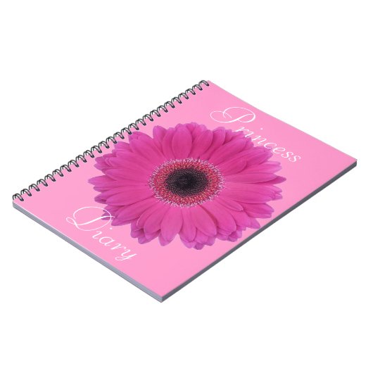 Carnet Princesse Diary Notebook de fleur de Fuschia (Côté gauche)