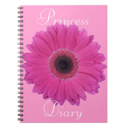 Carnet Princesse Diary Notebook de fleur de Fuschia (Devant)