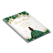 Carnet Princesse Fleurie Verte Quinceañera (Côté Droit)