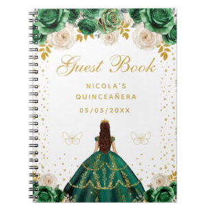 Carnet Princesse Fleurie Verte Quinceañera