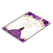 Carnet Princesse florale pourpre Quinceañera (Côté gauche)